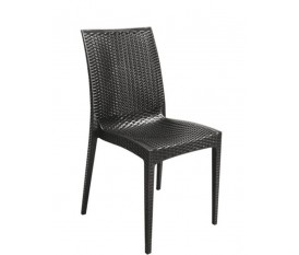 Sedia grigio rattan da esterno e giardini