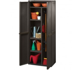 Armadio in resina marrone portascope rattan 65 cm