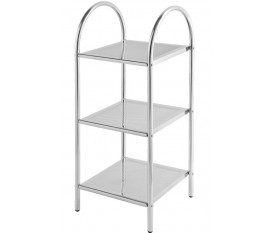 CARRELLO PORTA ASCIUGAMANI DA BAGNO IN ACCIAIO CON 3 RIPIANI