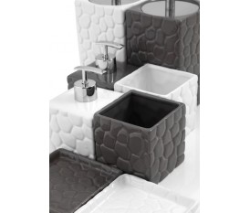 DISPENSER PORTASAPONE PORTASPOZZOLINO PORTASCOPINO DA BAGNO ARREDO IN CERAMICA