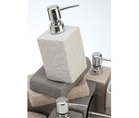 DISPENSER PORTASAPONE PORTASPOZZOLINO PORTASCOPINO DA BAGNO ARREDO IN CERAMICA