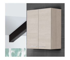 Mobile bagno pensile due ante 60 cm Bianco Rovere - Feridras