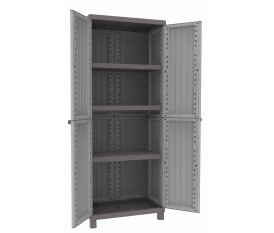 Armadio in resina plastica 70 cm esterno Tortora 3 ripiani